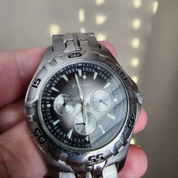 Fossil Blue  Watches Stainless Steel wrist size 6.5 - Picture 5 of 8